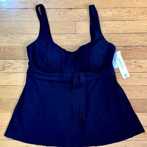 NWT Miraclesuit Bana Obi Women's Tankini Top Underwire | Black | 12